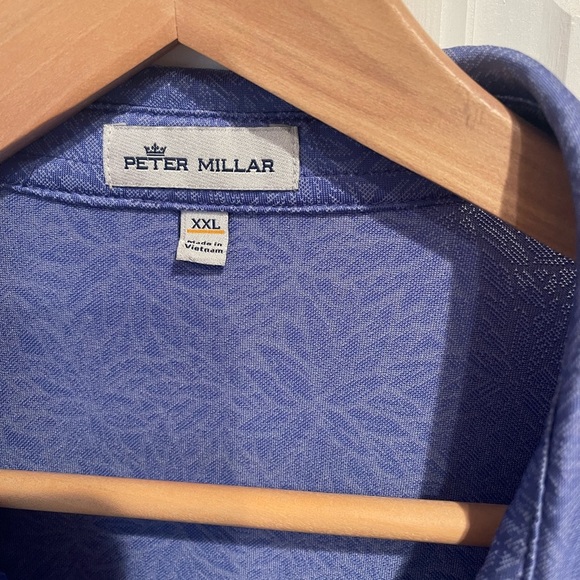 Peter Millar Men’s Floral Patterned Blue(ish) Purple Polo Shirt XXL - Picture 2 of 5